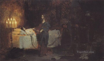 crianza de la hija de jairo3 1871 Ilya Repin Pinturas al óleo